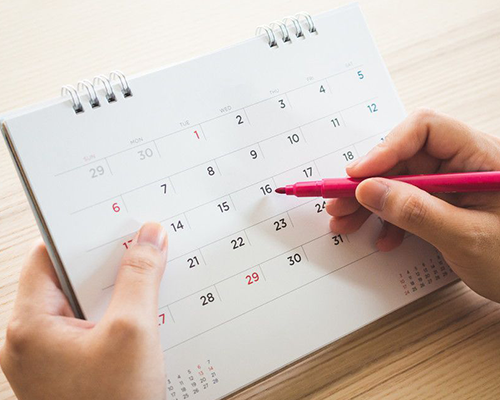 Calendriers des tests de Contrôle Continu