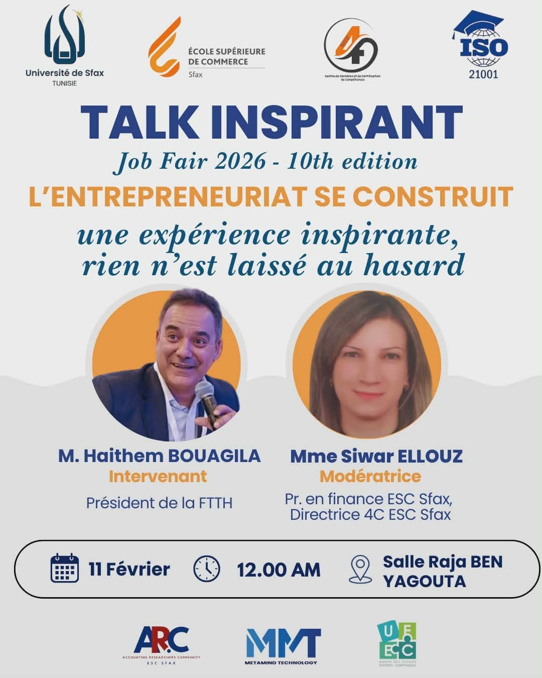 Talk Inspirant : L’entrepreneuriat se construit : une expérience inspirante, rien n’est laissé au hasard